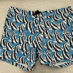 Tori Richard Sink Or Swim Fish Men’s Swim Shorts Zipper Fly Drawstring, 40, NWOT